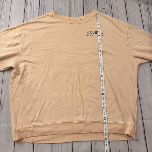 We The Free Free People Oversized Grounded Sweatshirt Peace & Quite Large - Picture 5 of 7